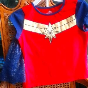 A two-piece set Captain Marvel outfit size 7/8 (used)